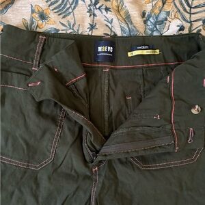 ANTHROPOLOGIE - Maeve the Colette cropped wide leg pants with contrast stitching